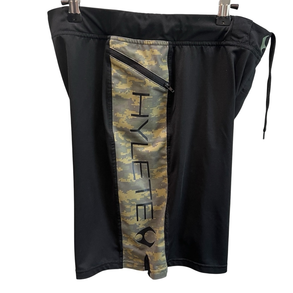 Hylete Black Shorts with Camo Detail
